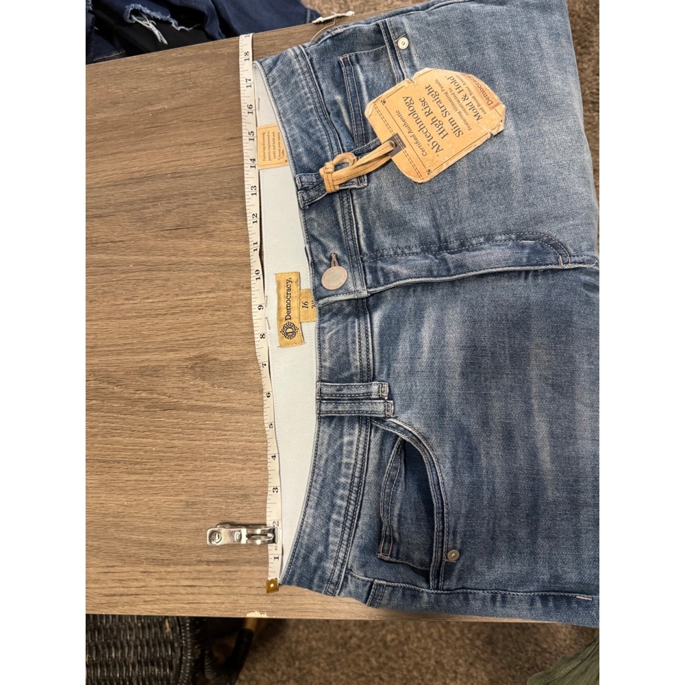 NWT Democracy‎ Women's Size 16 High Rise Slim Straight Ab Technology Jeans new - Picture 12 of 14